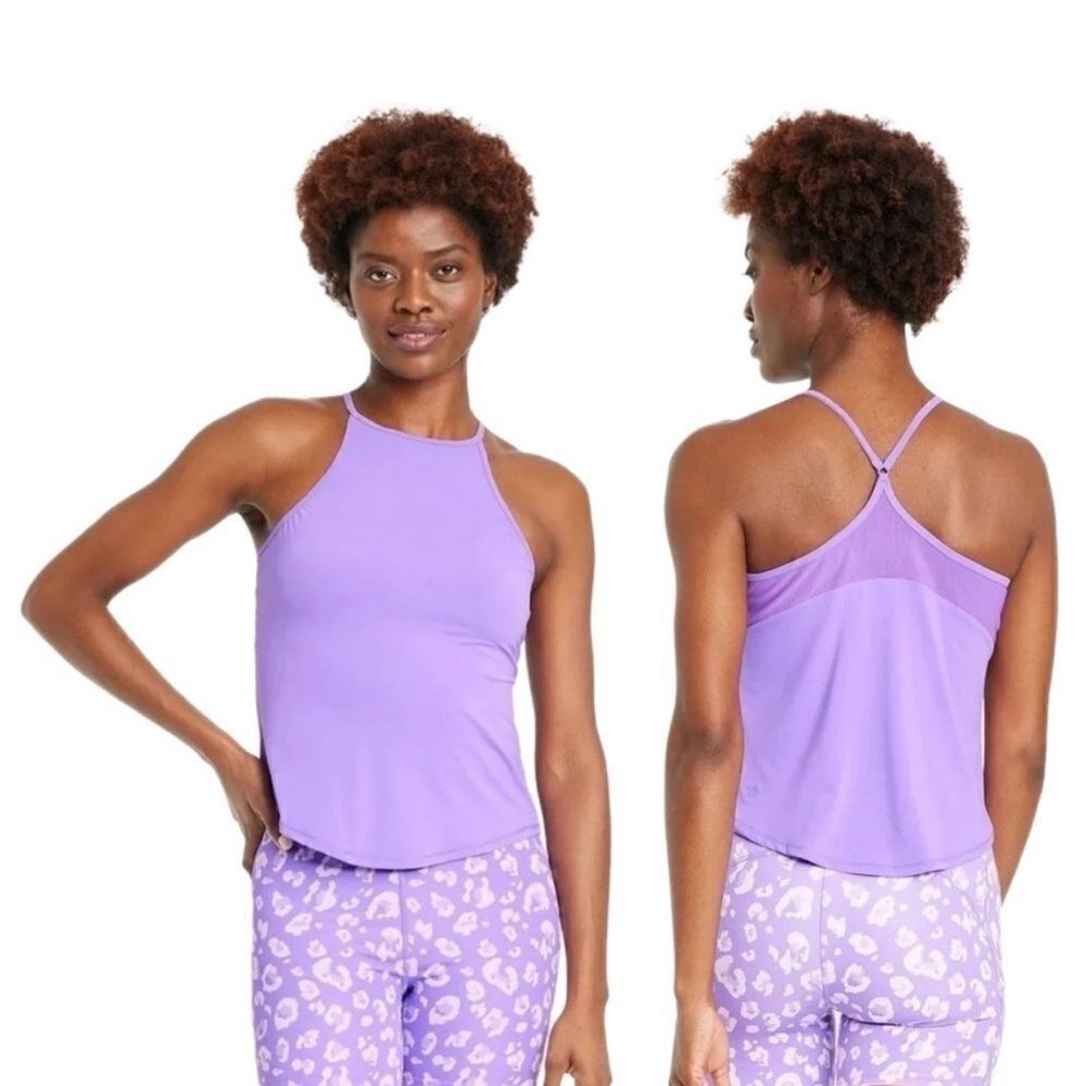 All in Motion Sprint Free High Neck Athletic Tank in Violet